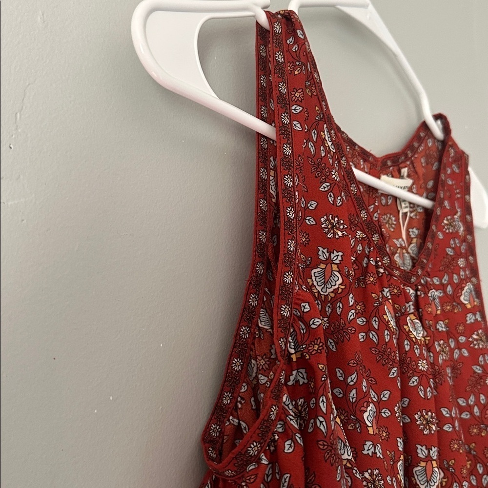 Max Studio Burgundy Floral Blouse - Picture 6 of 11
